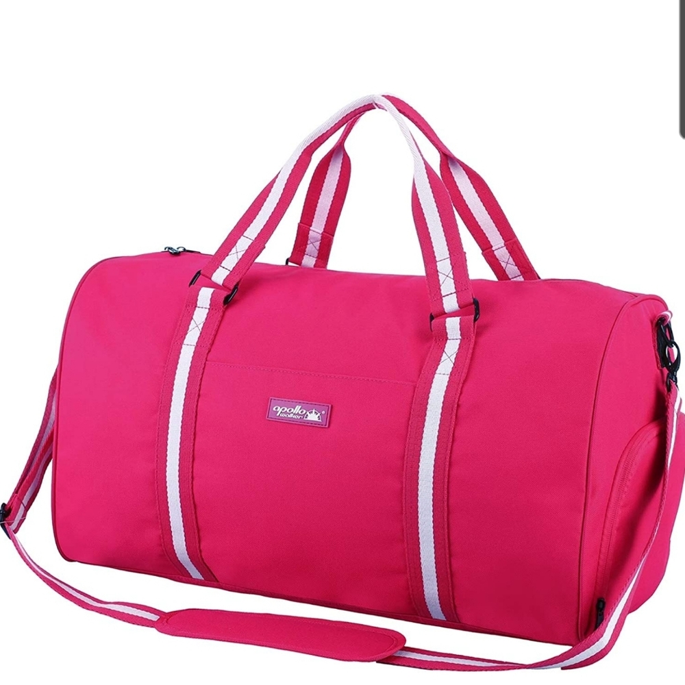 NWOT Hot Pink Duffel Gym Bag